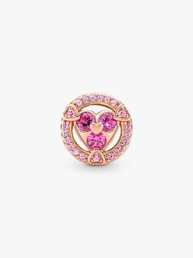 Reveal Your Love Sparkling Hearts Button Charm