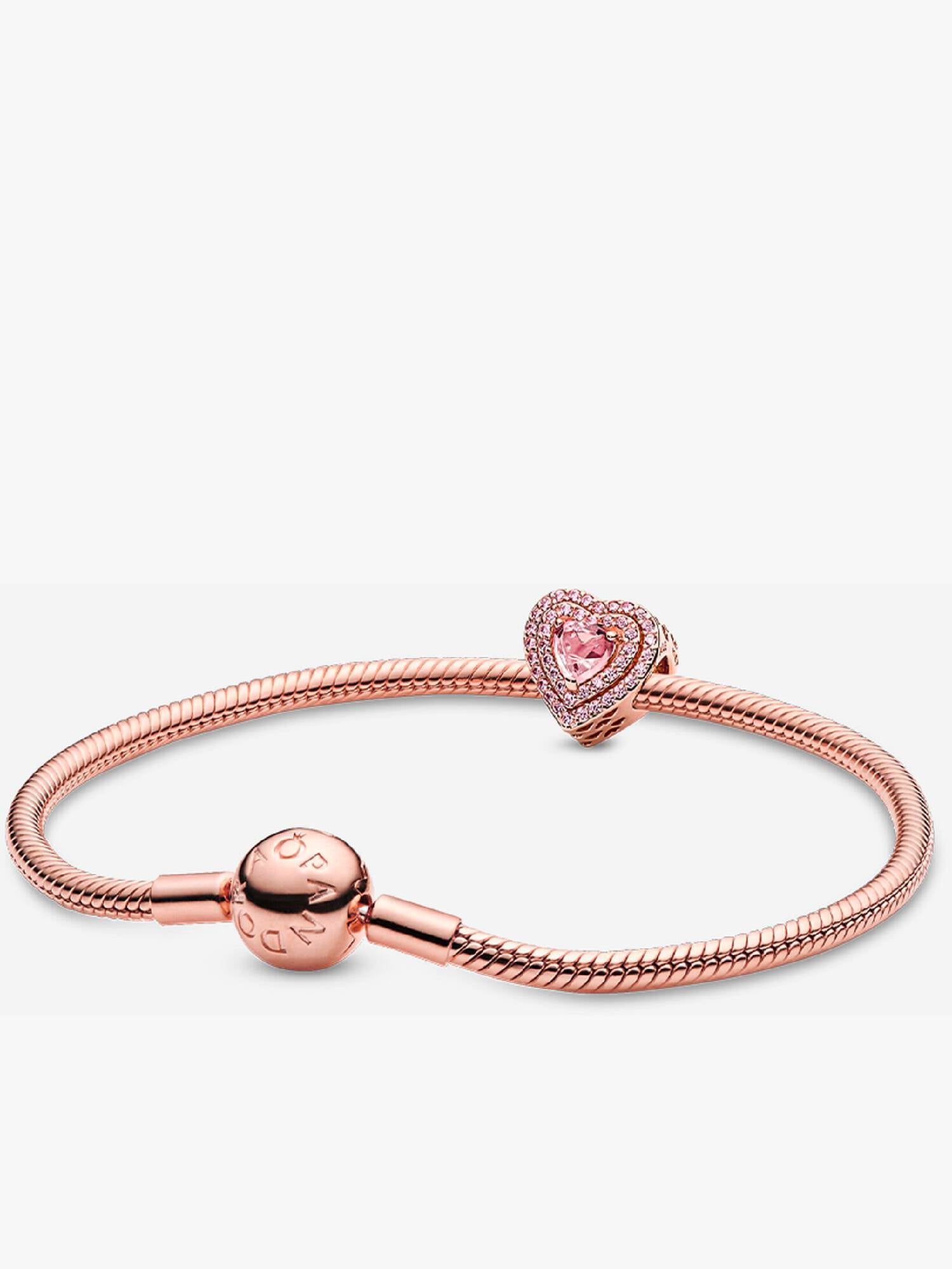 Heart 14K Rose Gold-Plated Bracelet Set