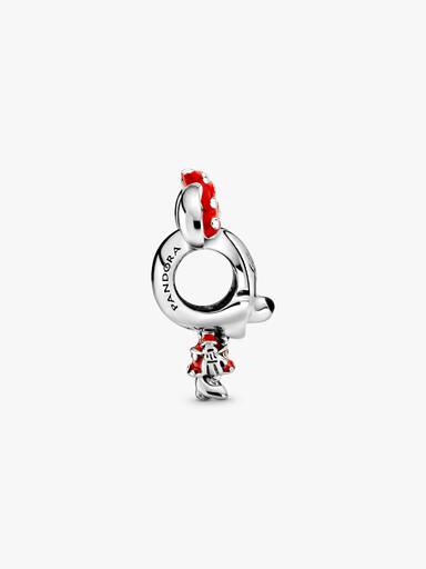 Disney Minnie sterling silver charm with red and black enamel