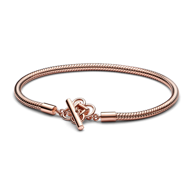 Pandora Moments Peace Knot T-bar Snake Chain Bracelet