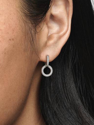 Sparkling Double Hoop Earrings
