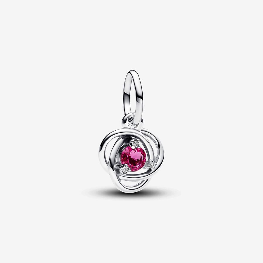Pink Eternity Circle Dangle Charm image number 0