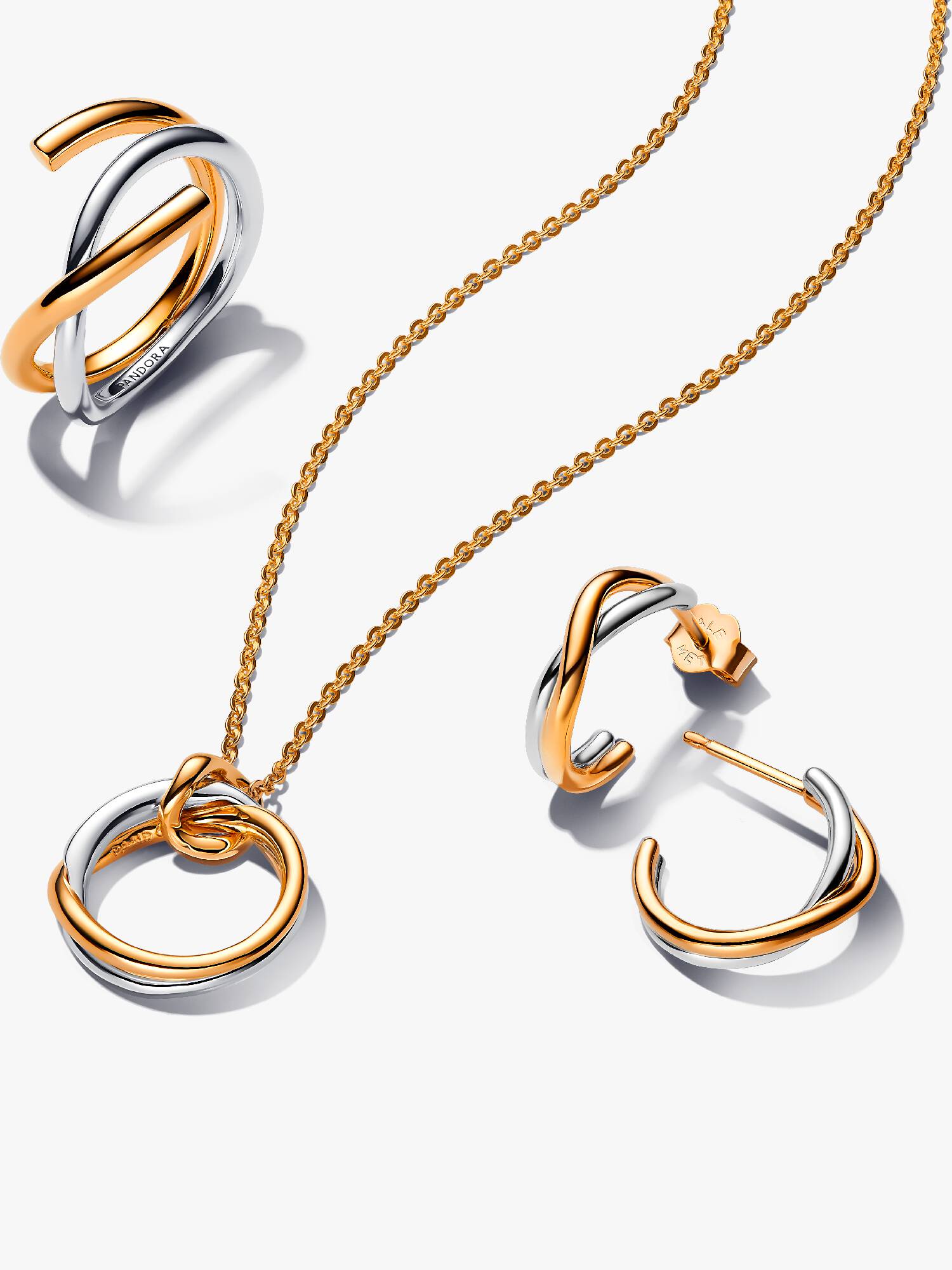 Organically Shaped Two-Tone Jewellwey Set