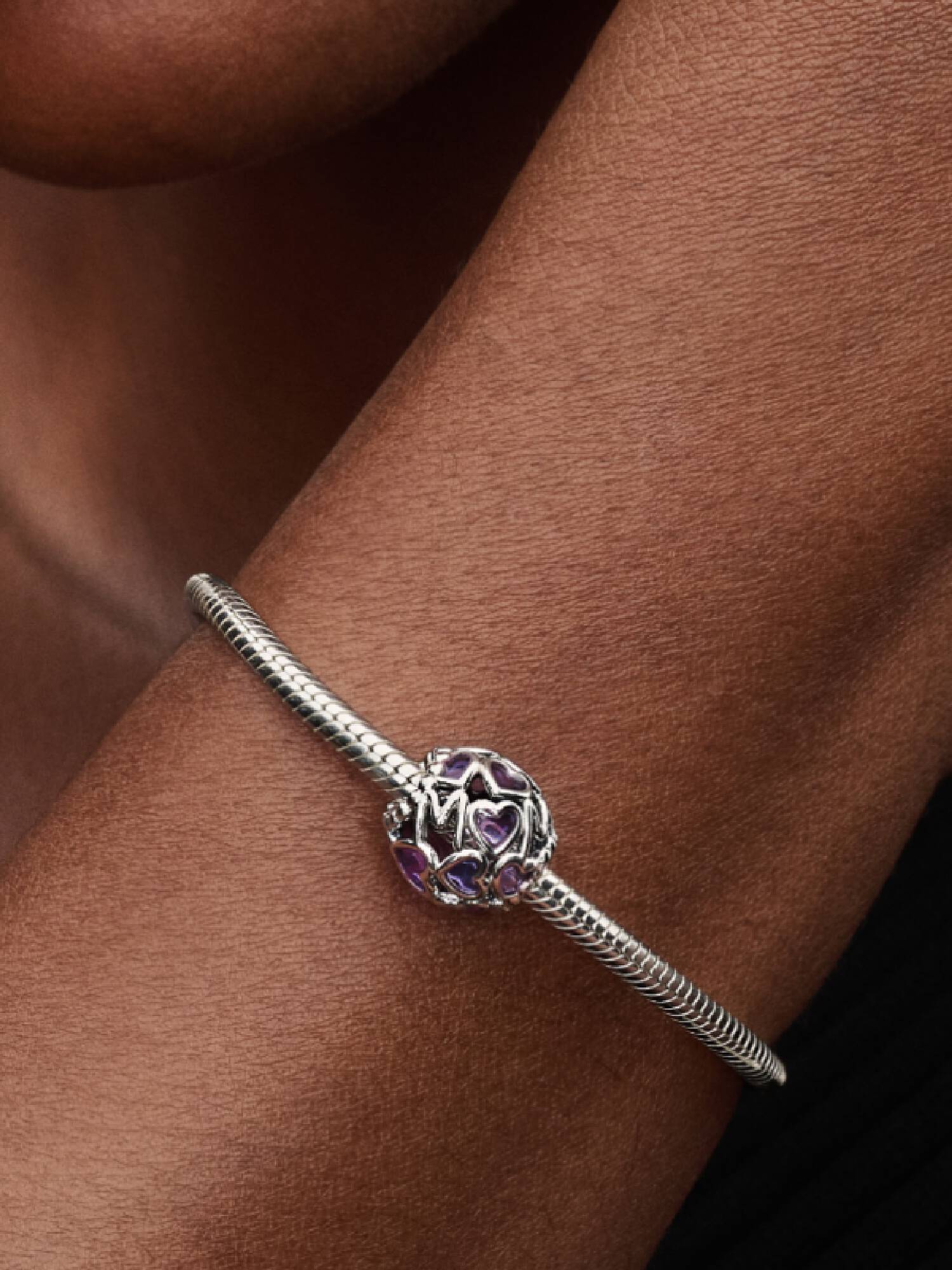 Openwork Hearts Mum Charm