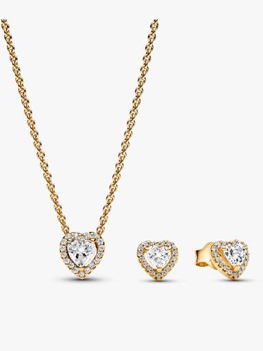 Sparkling Elevated Heart Jewellery Gift Set