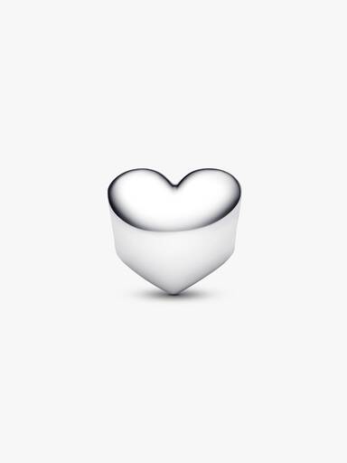 Engravable True Red Stone Heart Charm