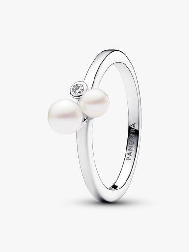 Duo Treated Freshwater Cultured Pearls Ring