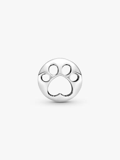 Paw sterling silver charm