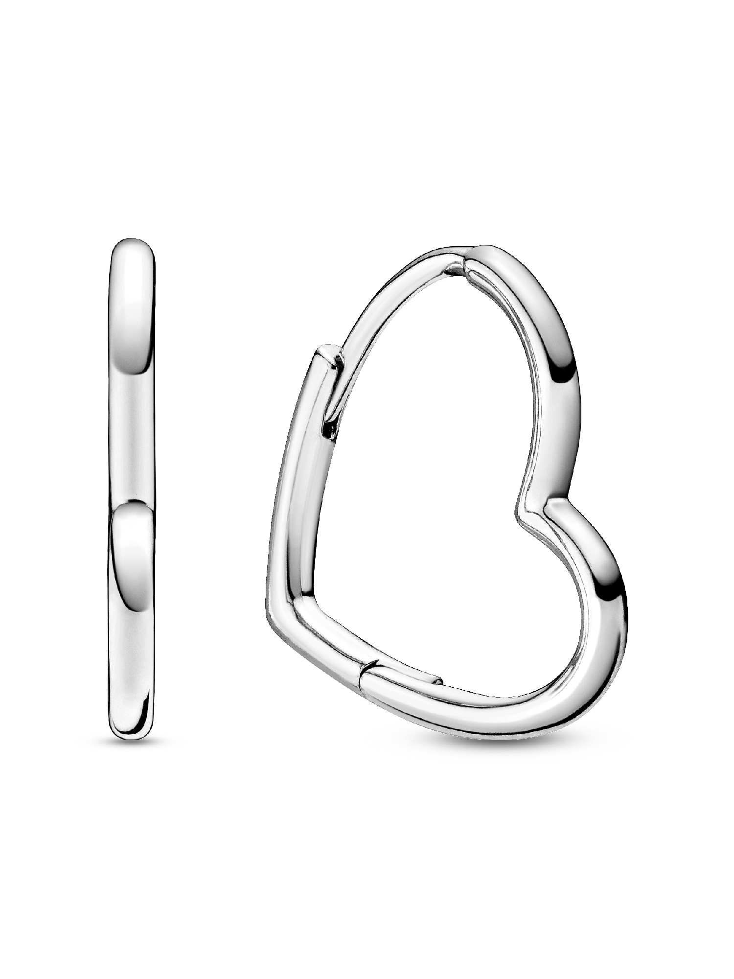 Asymmetrical Heart Hoop Earrings