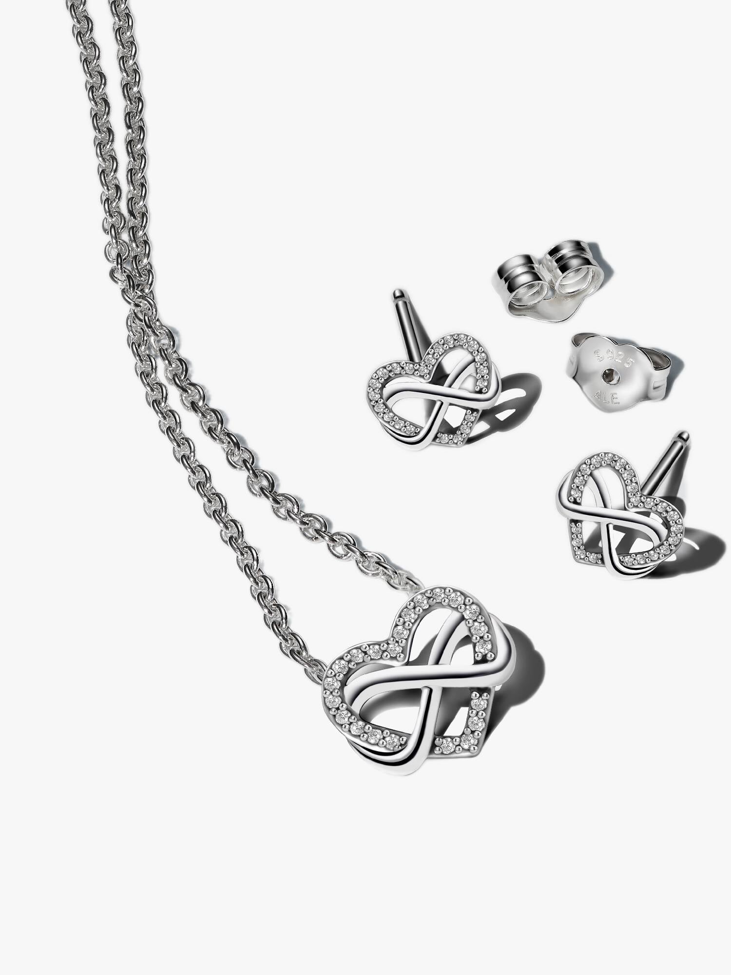 Sparkling Infinity Heart Jewelry Set