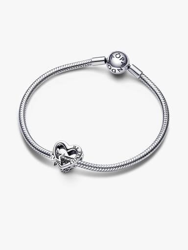 Openwork Family Heart & Star Charm