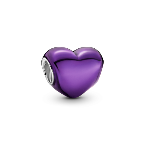 金屬紫心形串飾