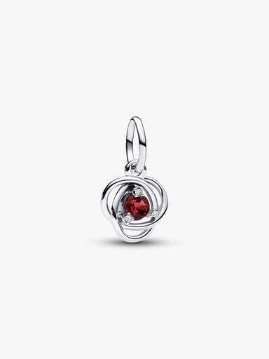 True Red Eternity Circle Dangle Charm