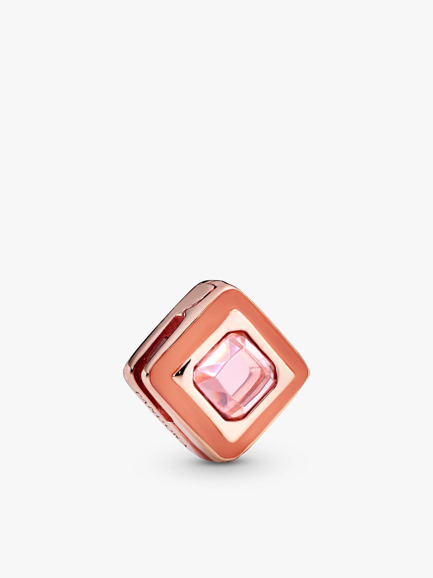 Pink Square Clip Charm