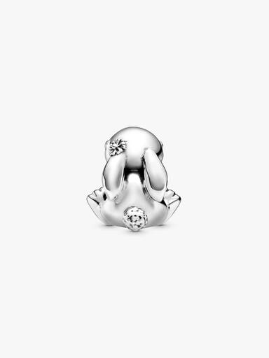 Rabbit sterling silver charm