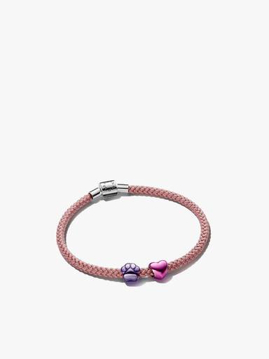Paw & Heart Mini Charm Cord Bracelet Set