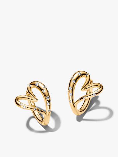 Organically Shaped Stone-Set Heart Jewellery Set