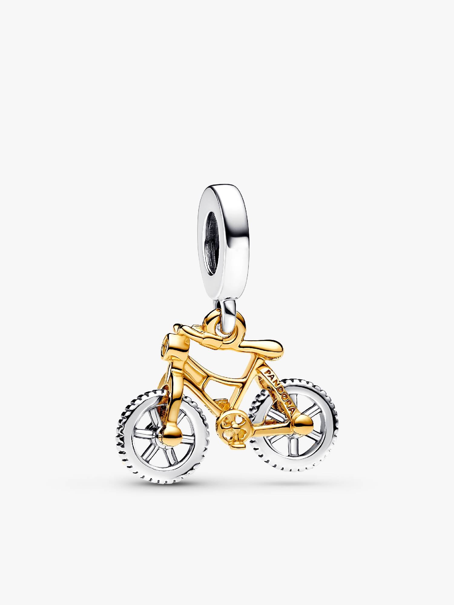 Two-tone Spinning Wheels Bicycle Dangle Charm