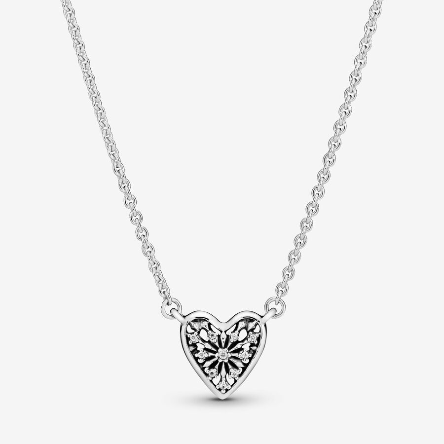 Ice Crystal Heart Collier Necklace image number 0