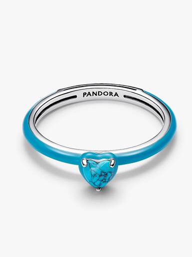 Pandora ME藍綠色脈輪之心戒指