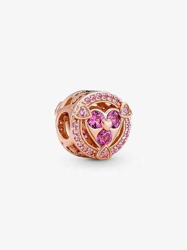 Reveal Your Love Sparkling Hearts Button Charm