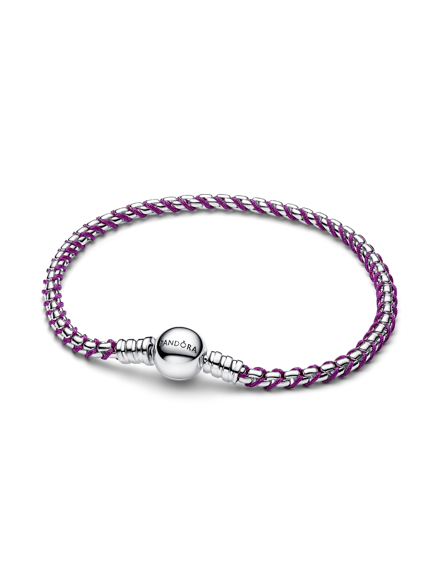 Purple Cord Box Chain Bracelet