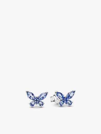 Winter Blue Butterfly Necklace and Earring Set