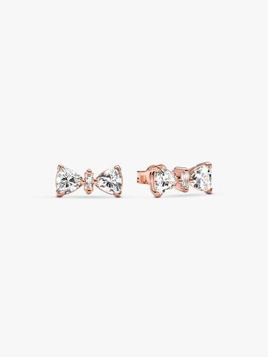 Sparkling Small Bow Stud Earrings
