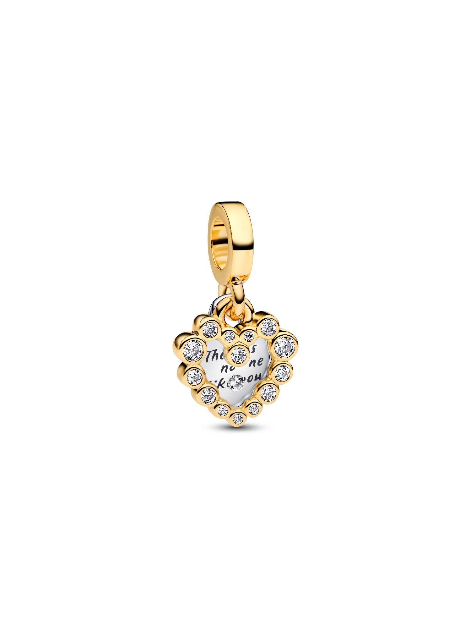 Sparkling Heart Double Dangle Charm