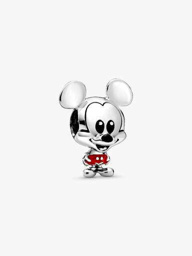 Disney Mickey sterling silver charm with red and black enamel