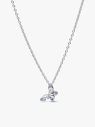Sparkling Clear Butterfly Jewellery Set