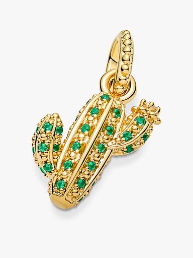 Sparkling Desert Cactus Pendant