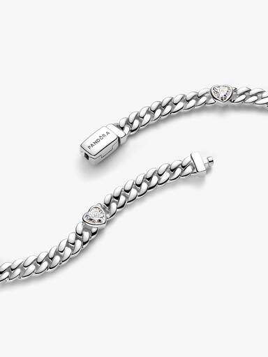 Heart Cuban Chain Bracelet