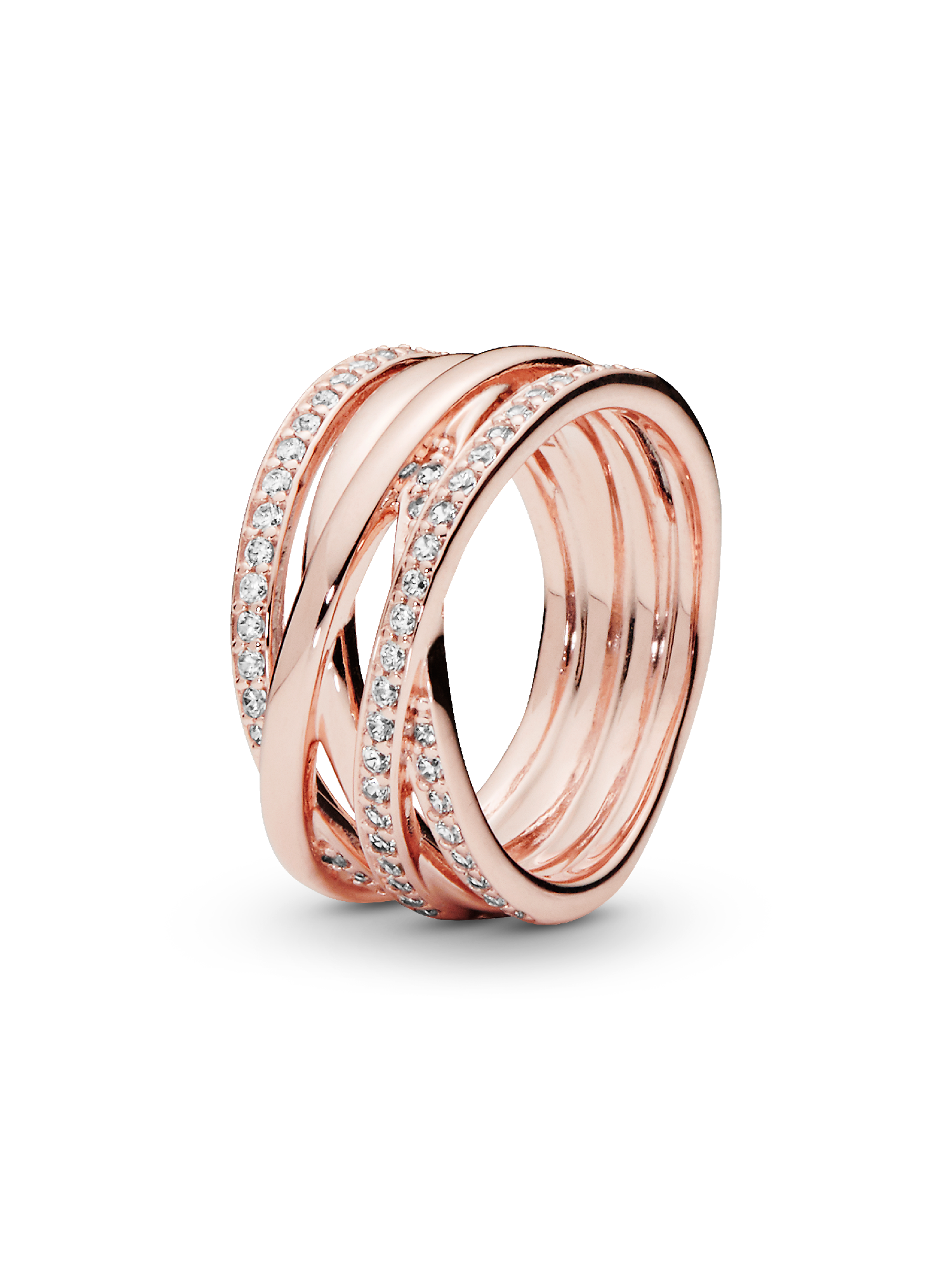 Sparkling & Polished Lines Ring