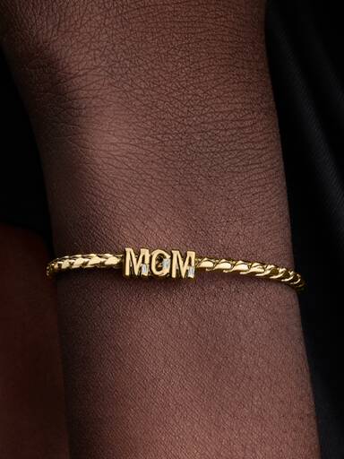 雙面「MOM」串飾