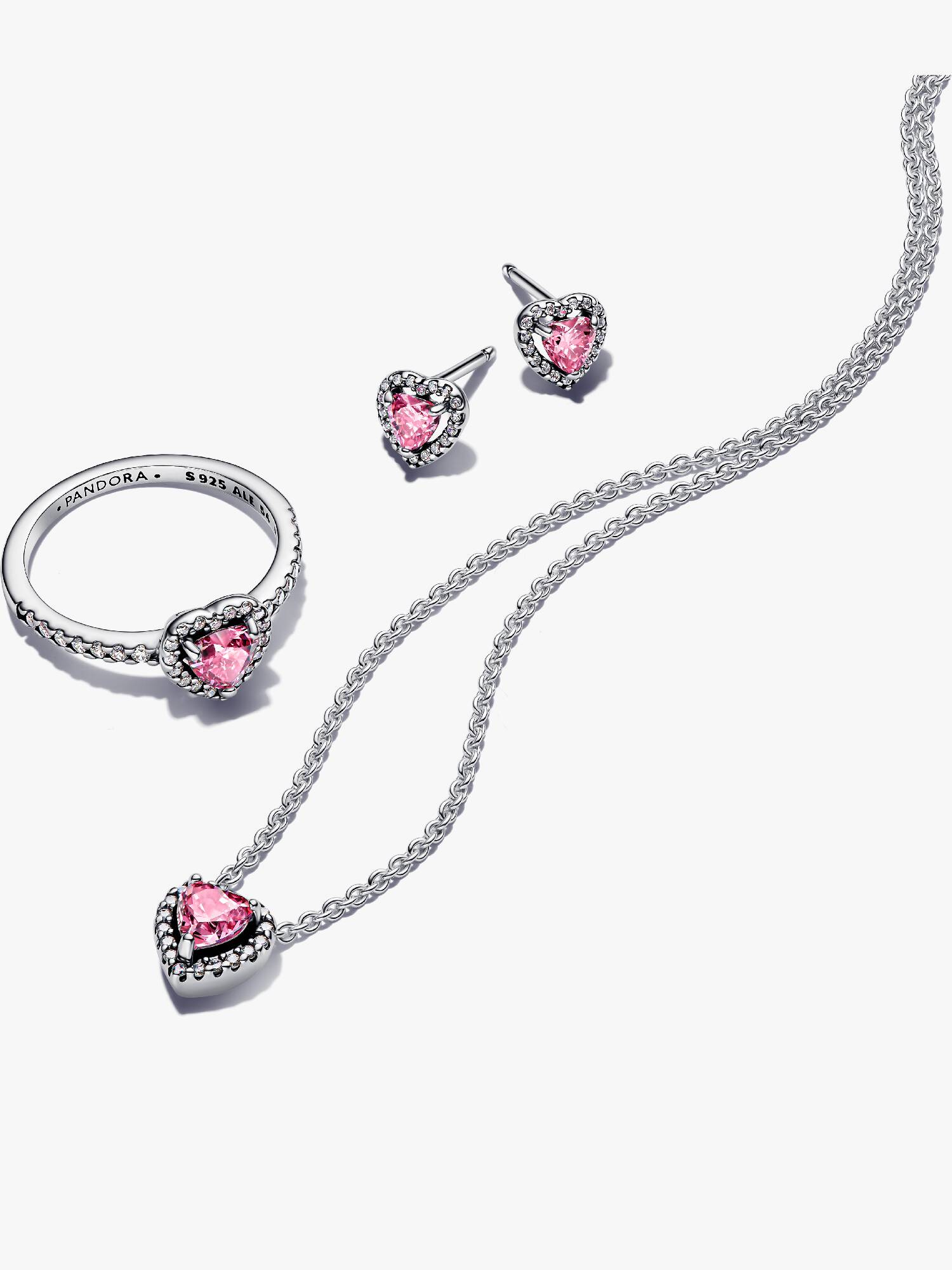 Pink Heart Jewellery Gift Set