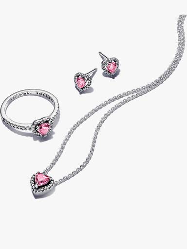 Pink Heart Jewellery Gift Set