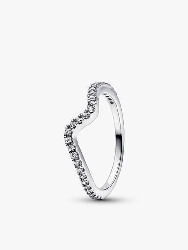 Sparkling Wave Ring Set