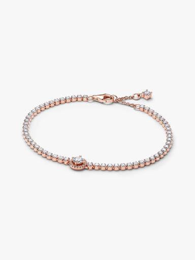 Sparkling Halo Tennis Bracelet