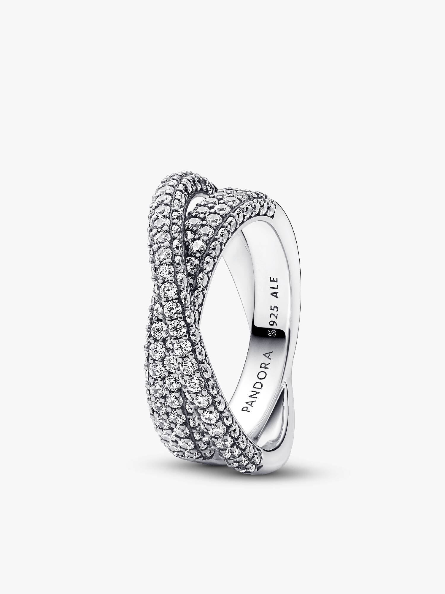 Pandora Timeless Pavé Crossover Dual Band Ring