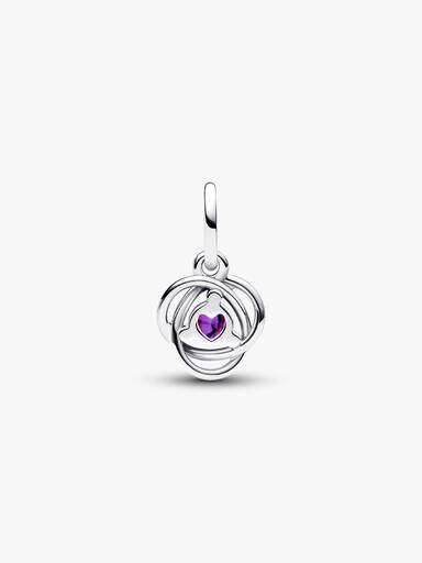Purple Eternity Circle Dangle Charm
