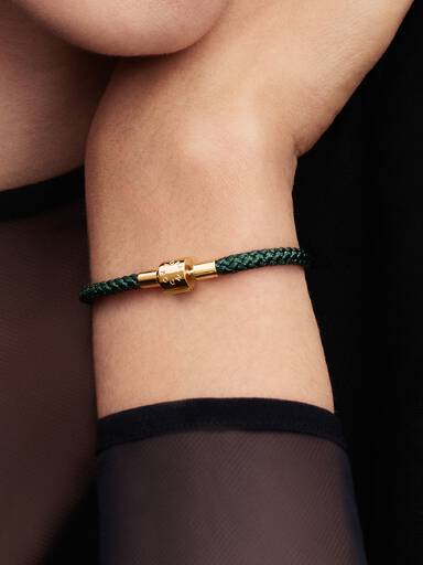 Shimmering Green Cord Bracelet