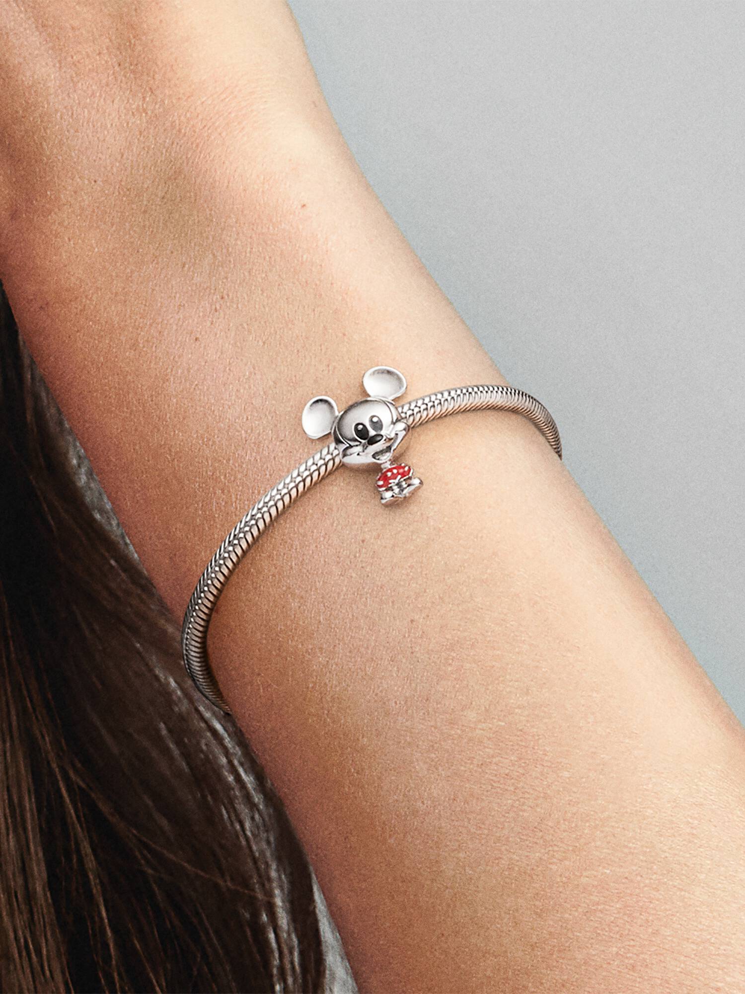 Disney Mickey sterling silver charm with red and black enamel