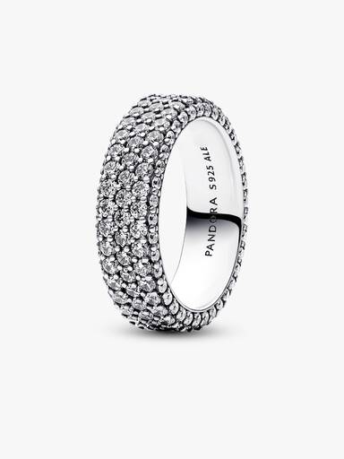 Pavé Triple-row Ring