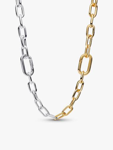 Crossing Arrows and Two-tone Link Chain Necklace Set