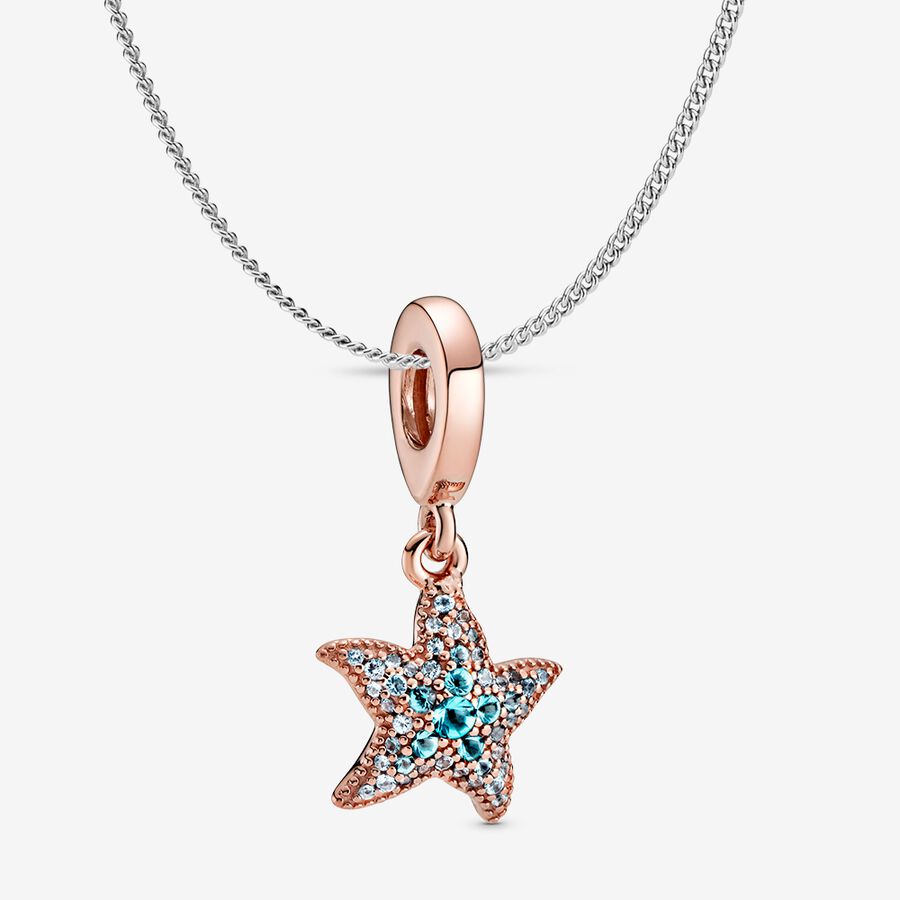 Sparkling Starfish Necklace Set image number 0