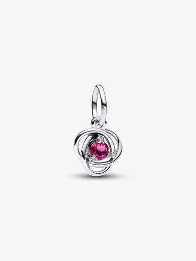 Pink Eternity Circle Dangle Charm