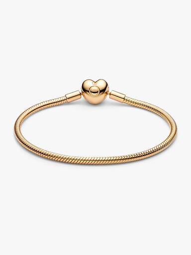 Pandora Moments Heart Clasp Snake Chain Bracelet