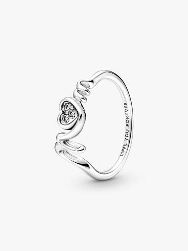 Mum Pavé Heart Ring