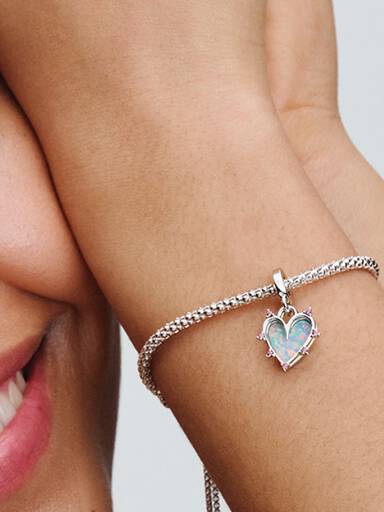 Friendship Opalescent Double Dangle Charm